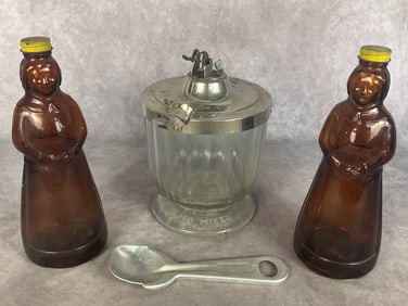 Mrs. Buttersworth Syrup Bottles & Ladd #2 Mixer