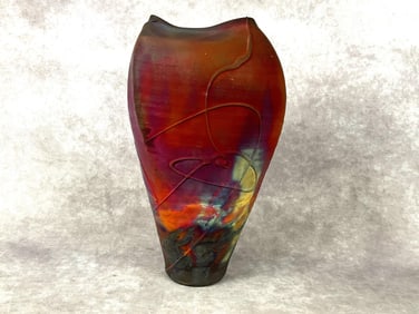 Kerry Gonzales Raku Vase
