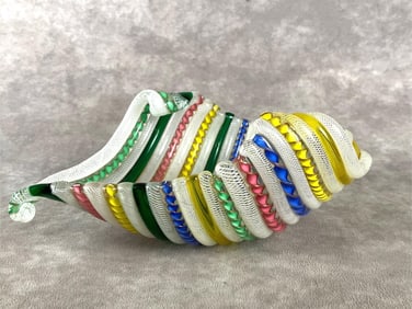 Murano Zanfirico Glass Dish