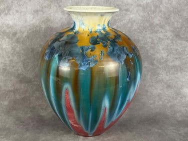 Seagrove Pottery Crystalline Vase