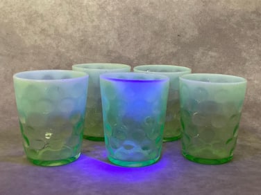 Green Opalescent Tumblers