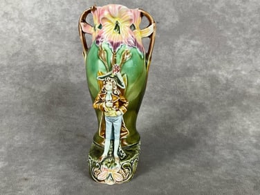French Majolica Vase