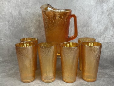 Jeanette Marigold Pitcher & Tumblers