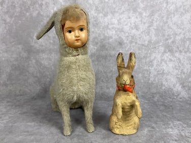 Paper Mache Bunny Candy Containers