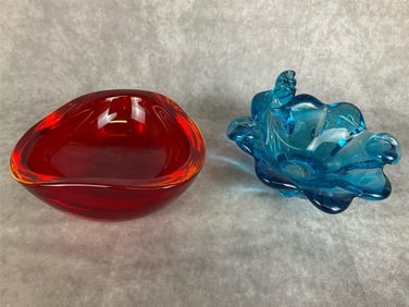 Murano Bowl & Art Glass Ashtray
