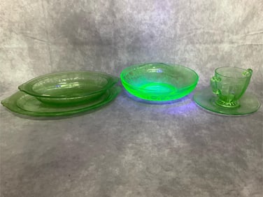 Uranium Glass Bowl & More