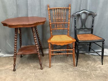 Parlor Table & Side Chairs