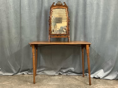 Antique Mirror & Folding Table