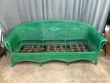 Green Wicker Couch