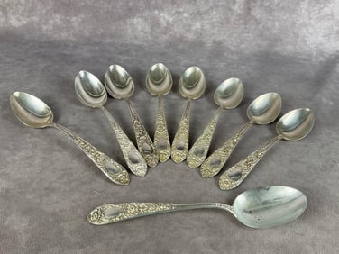 Rose by Kirk & Son Sterling Silver Teaspoons