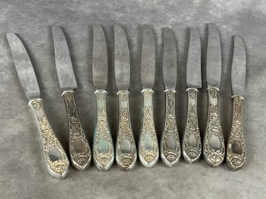 Rose by Kirk & Sons Silver Handled Knives