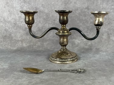 Weighted Sterling Candelabra & More