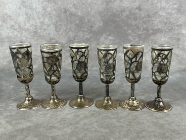 Mexican Sterling Cordial Glasses