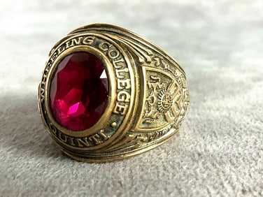 10k Gold Wheeling College Mens Class Ring