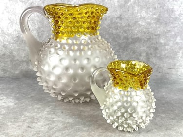Hobbs & Brockunier Hobnail Pitchers