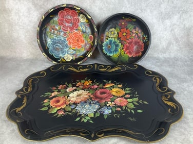 Decorative Tole Style Trays