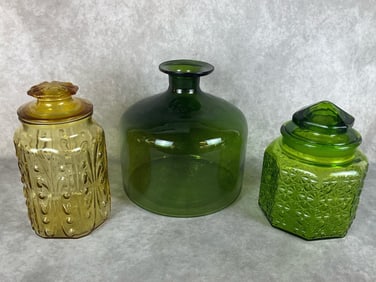 L.E. Smith Glass Jars