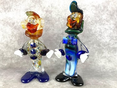 Hand Blown Murano Clowns