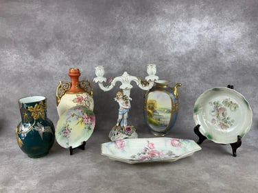 Von Schierholz Porcelain Candelabra & More