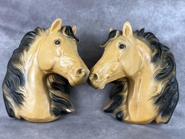 Plaster Horse Wall Busts