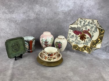 Asian Ginger Jars, Planter & Plates