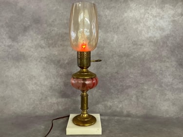 Italian Marble Art Deco Lamp