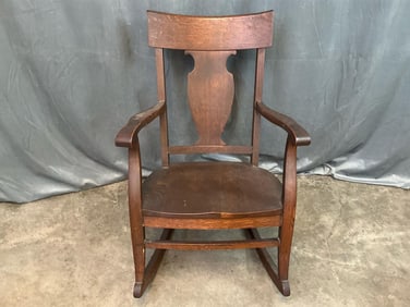 Victorian Oak Rocking Chair