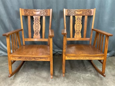 Pressed Back Rocking Chairs