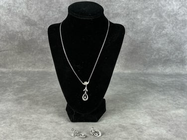 Dainty Sterling Necklace and Earrings