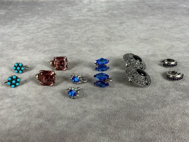 Jeweled Sterling Earrings