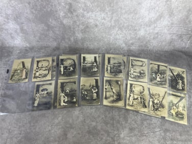 Alphabet Set of Glamour Postcards