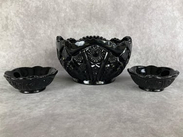 Indiana Glass Bowl & Candleholders