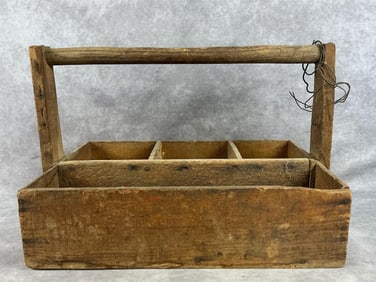 Antique Wooden Tool Caddy
