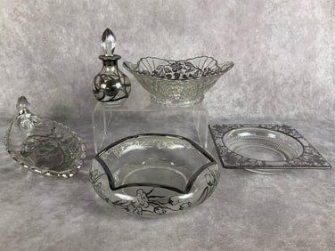 Silver Overlay Glassware