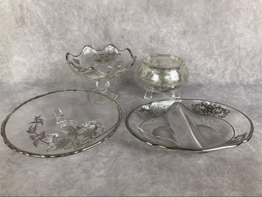 Sterling Overlay Glassware