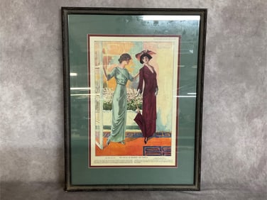 Framed Delineator Page Fashion Print