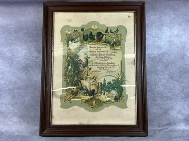 Hamburg Germany Poultry Chicken Certificate