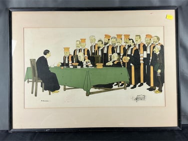 Adrien Barrere Passing the Bar Lithograph