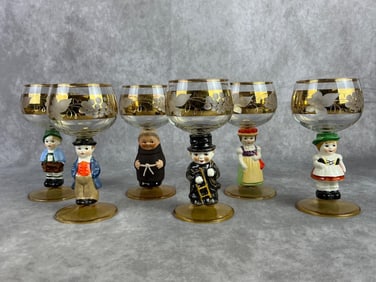 Goebel Hummel Wine Glasses