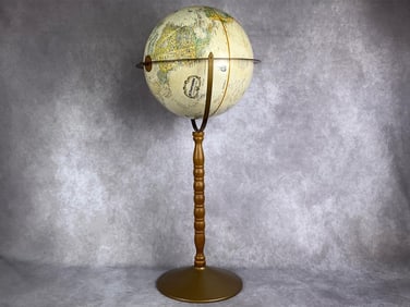 Mid Century Pedestal Globe