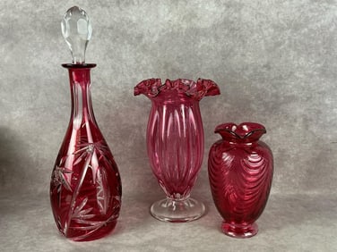 Cranberry Glass Assortment