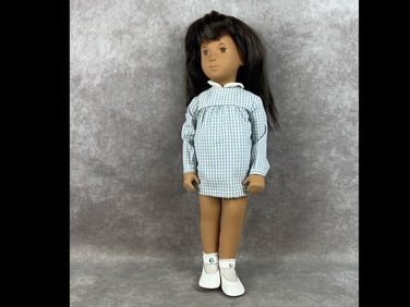 Sasha Brunette Gingham Doll