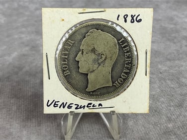 5 Bolivares Silver Coin