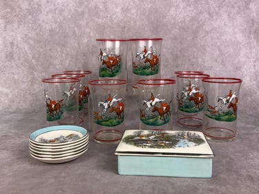 Gray's Pottery Equestrian Dishes