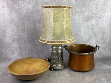 Copper, Pewter, & Wood Finds