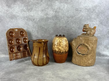 West Germany & McCoy Pottery Pieces