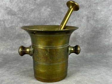Brass Mortar & Pestal