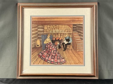 Signed P. Buckley Moss Quilters Home