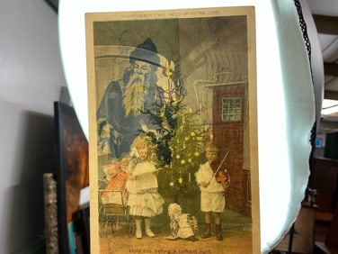 Hold to Light Christmas Postcard