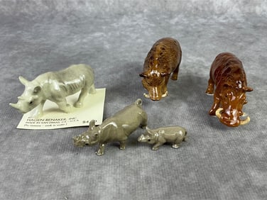 Hagen Renaker Rhinos & Boars